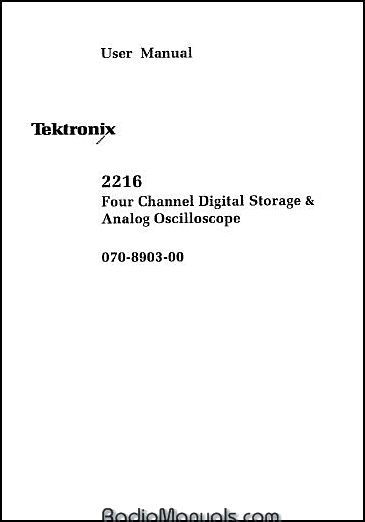 Tektronix 2216 User Manual - Click Image to Close